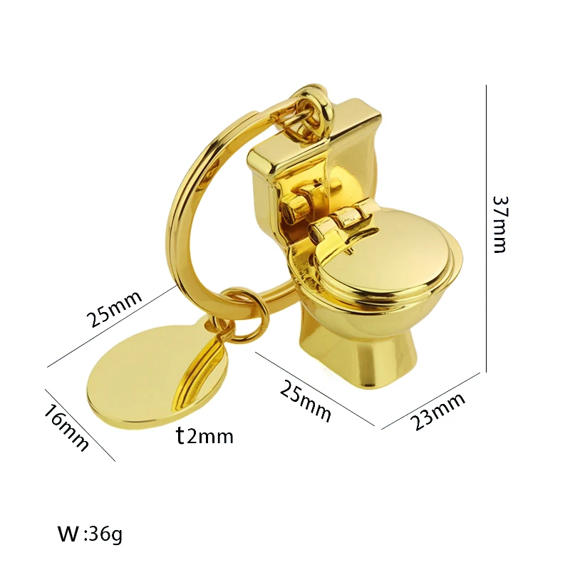 Portachiavi per WC personalizzato, portachiavi con nome personalizzato, portachiavi con modello di WC con sciacquone in miniatura 3D, regalo di Natale personalizzato, regalo di anniversario - Italia