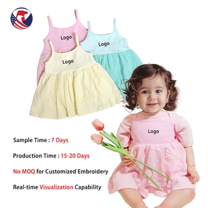 Sweet Chinese Style Kids Girls Toddler Romper Sleeveless Summer Suspender Dress Cute Cotton 2 Months Baby Girl Dresses