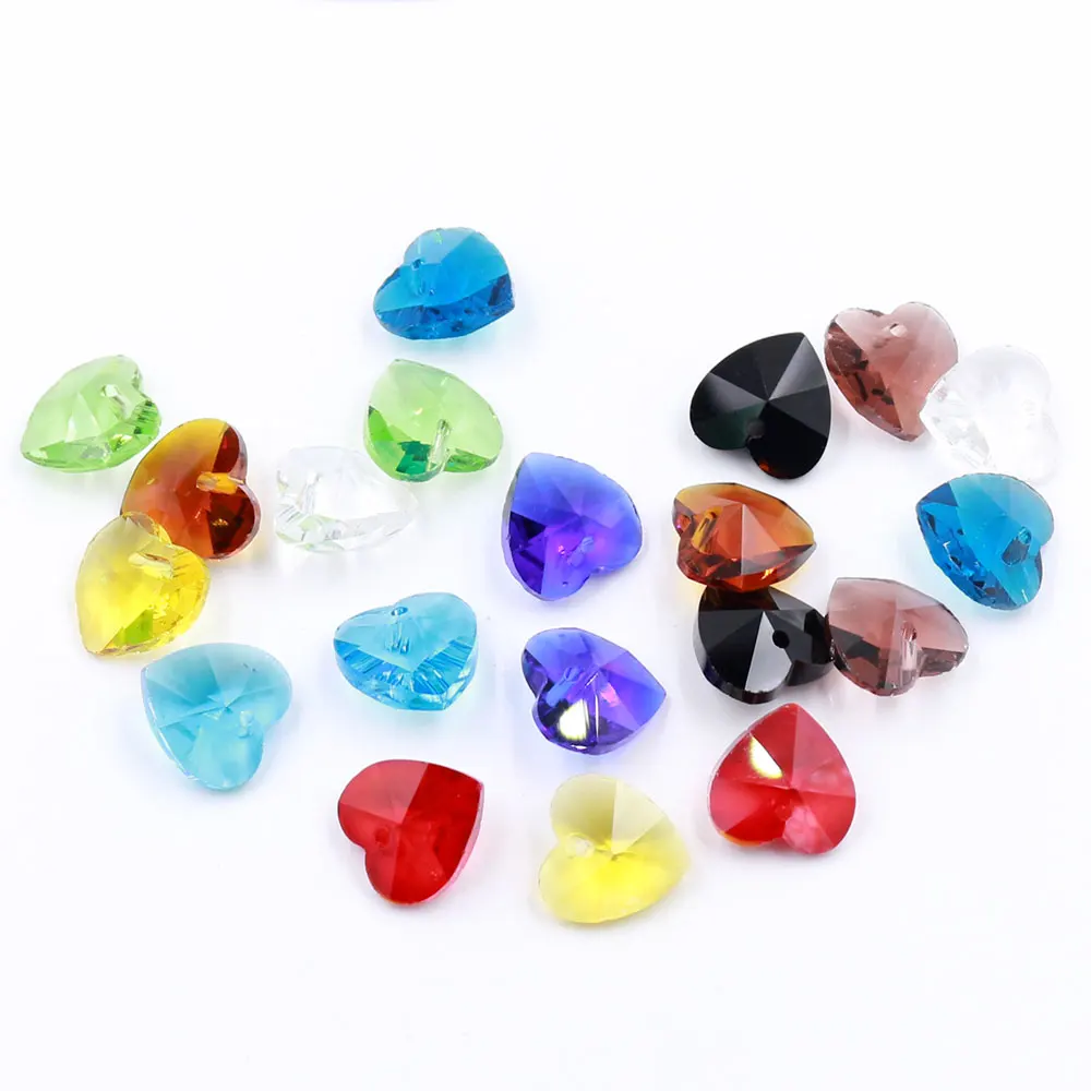 Wholesale 10mm Flat Heart Crystal Glass Beads For Jewelry Making Women's  Pendant Necklace Earring Decoration DIY Accessories 30pcs/bag From  m.