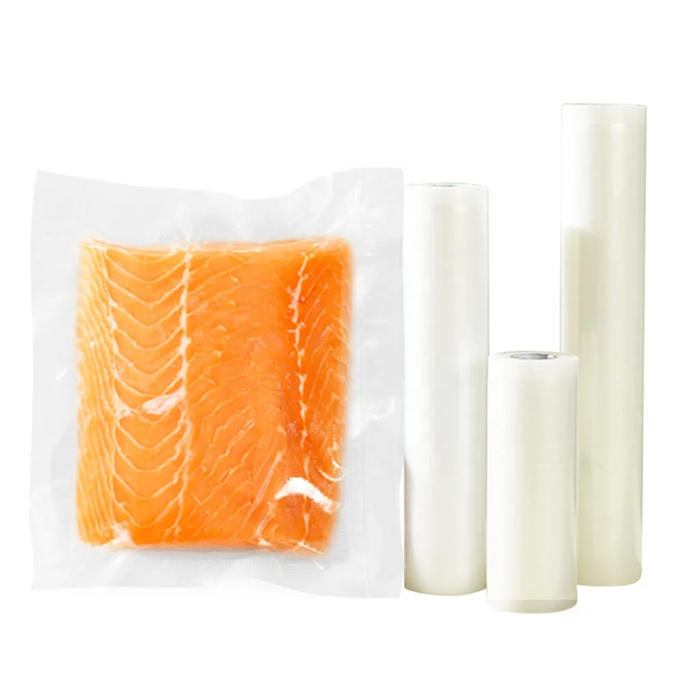 Food Storage Embossed Transparent Vacuum Seal Bags Custom Packing Bags