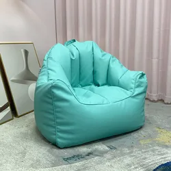 2021 hot sell hug chair PU leather bean bag sofa chair with fill beads