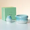 FJT Bow Knot Bowl Stand Kiln เปลี่ยนกล่องของขวัญสีเขียวสีฟ้า