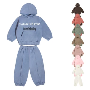 Hot Sale Winter High Quality Children Tracksuit Fleece Hoodies Joggers Suits Set Baby Clothing Sets