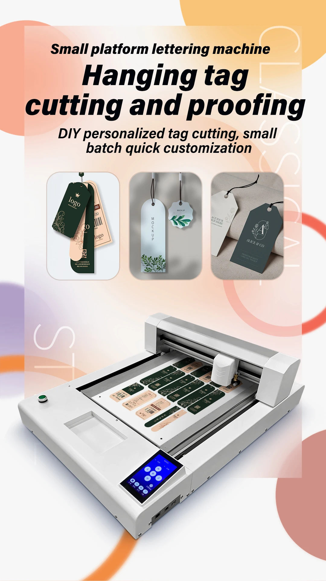 A3 Mini Flatbed Cutter Vinyl Nail UV Printing Stickers Cutting Plotter with air Pump