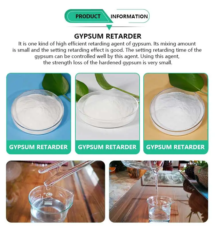 Gypsum Retarder Plaster Of Paris Powder For Ceiling Tiles Wall And