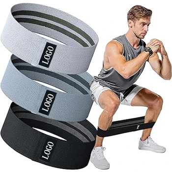 Haytens custom logo wide non-slip hip band set for home and gym workouts