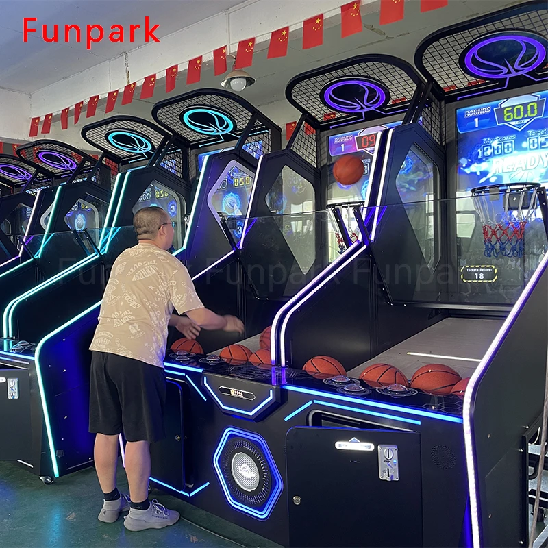 FunPark Hot Selling Multiplayer Online Street Basketball Arcade Game Machine for Indoor Amusement Park manufacture
