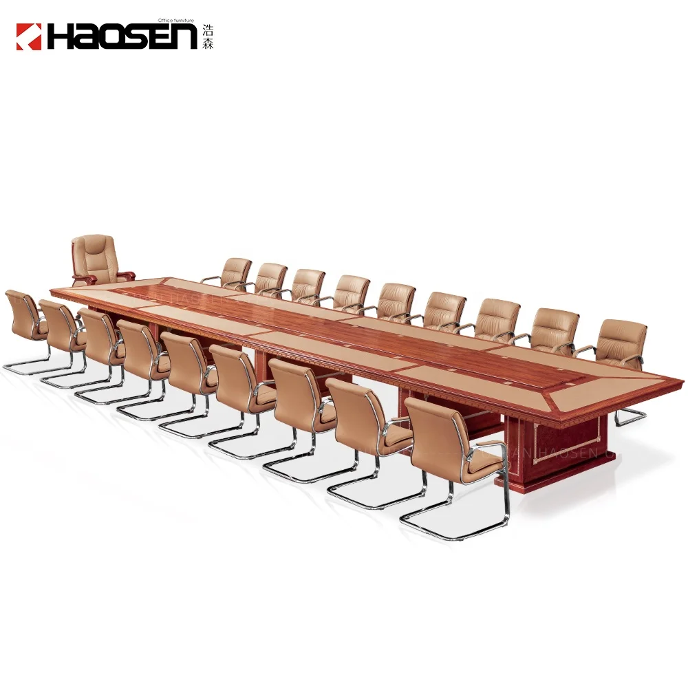 Big Conference Room Furniture Set 20 People Wooden Luxury