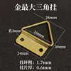 Two large gold-plated triangular hooks [with screws]