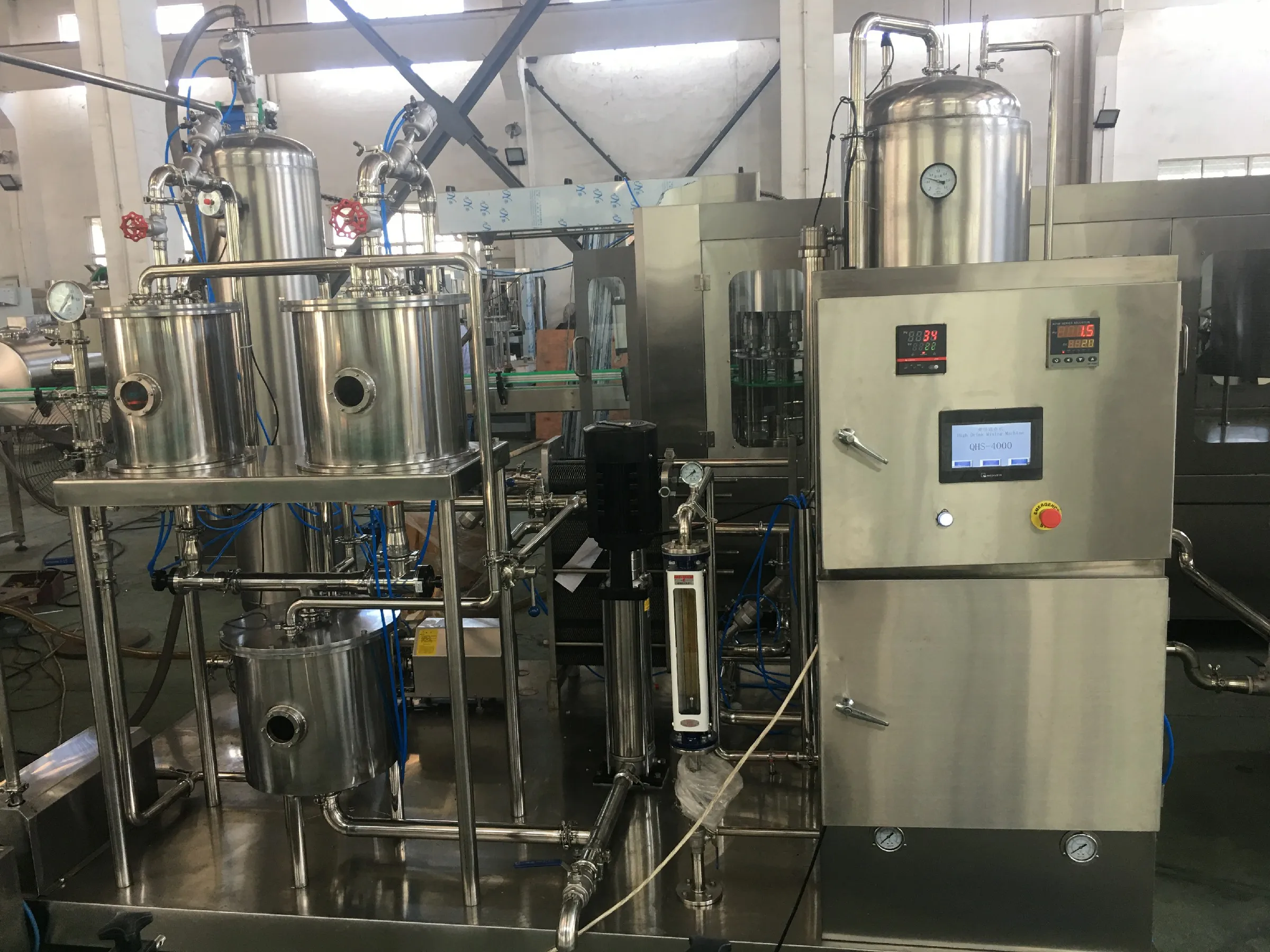 Машина для смешивания газированных безалкогольных напитков высокой плотности, 3000 л в час