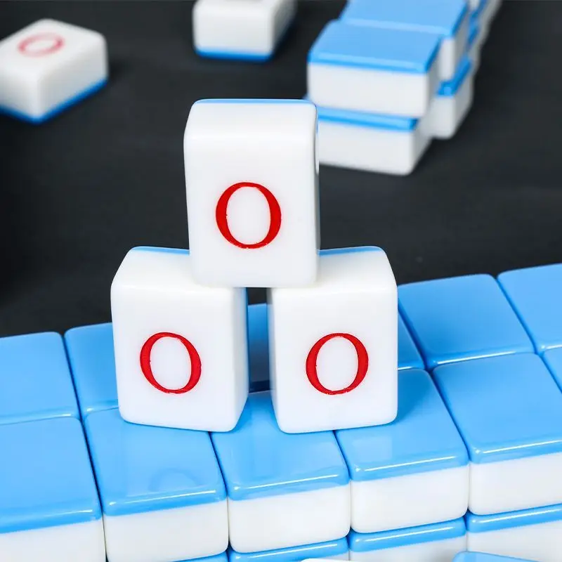 OEM Engraved Acrylic Letter Spelling Learning Toys Alphabet Education Toy 68 Mini Mahjong Tiles for Kids Family Table BoardGame