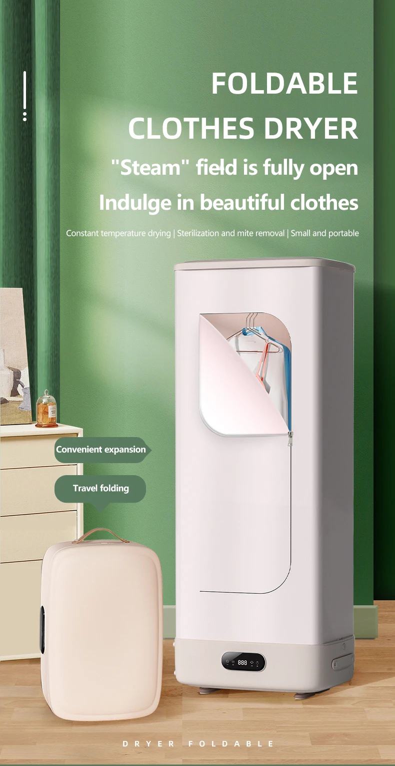 Portable Clothing Dryer Steam Iron Wrinkle Dresser Uv Clothes Dryer