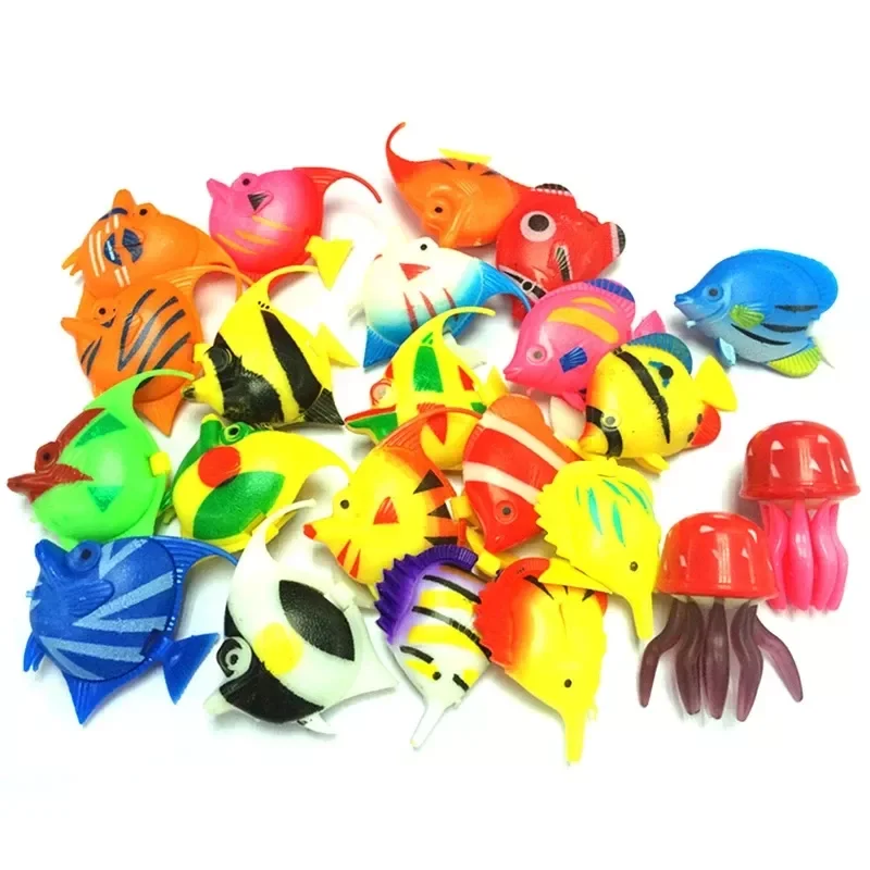 50-teiliges Aquarium-Dekoset Mit Künstlichen Fischen & Pflanzen – Bunte Unterwasserwelt Für Fischschalen