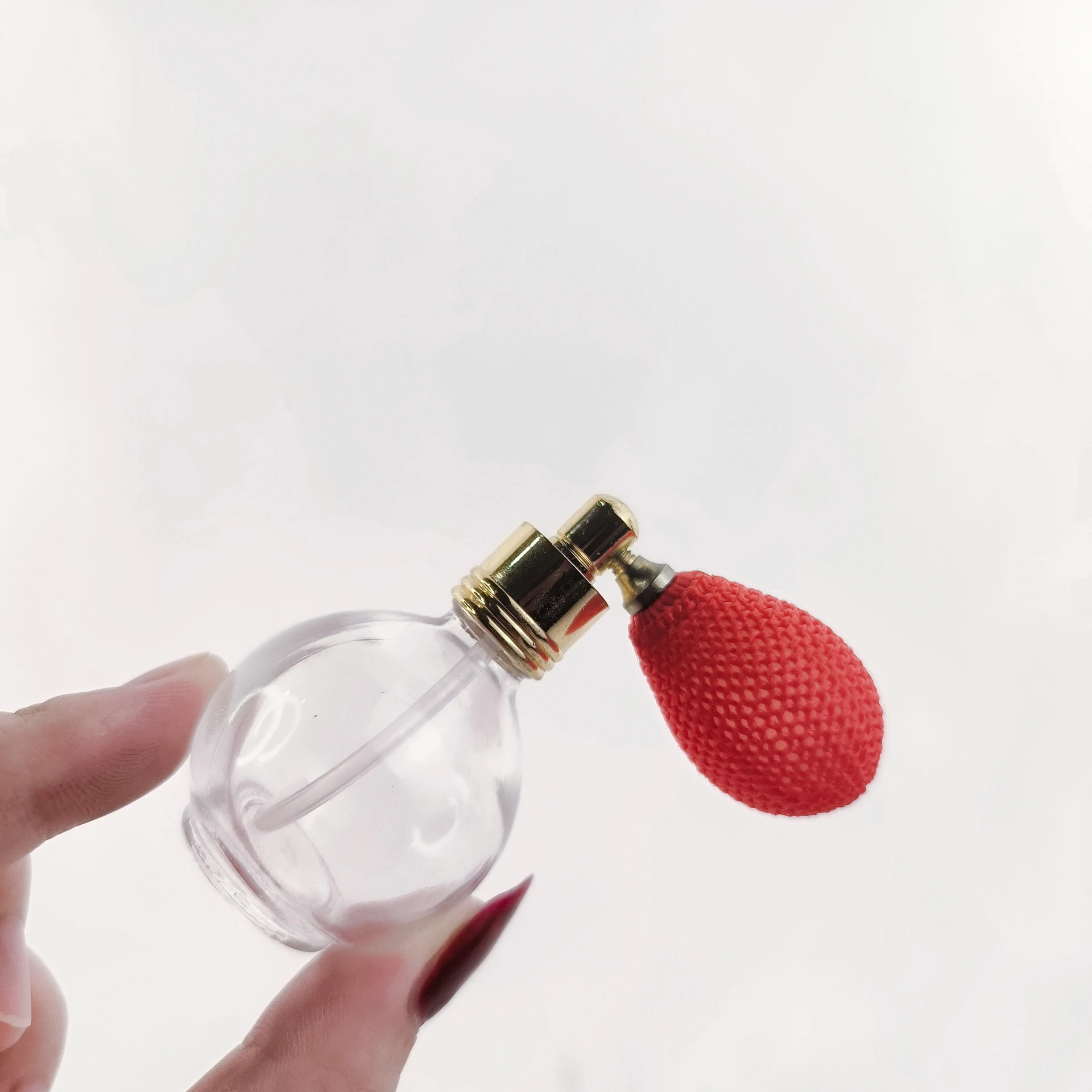 Wholesale New Empty Perfume Atomizer 15ml Clear square Glass Perfume Bottle with Spray