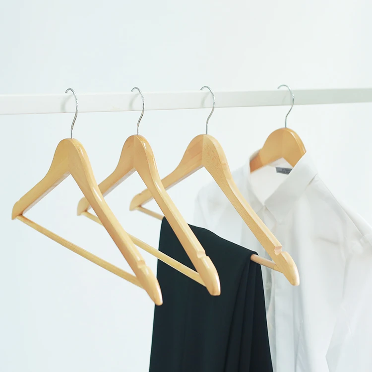 Inspring Wholesale Cheap Coat Hangers Wooden Clothes Hanger Suit Hanger