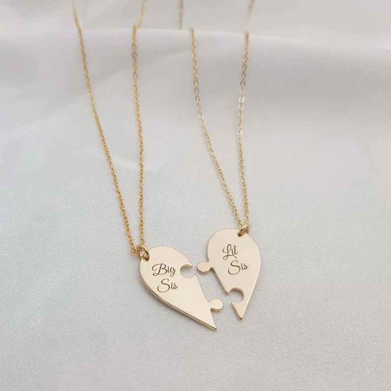 Collar Hermanas Custom Jewelry for Siblings Family