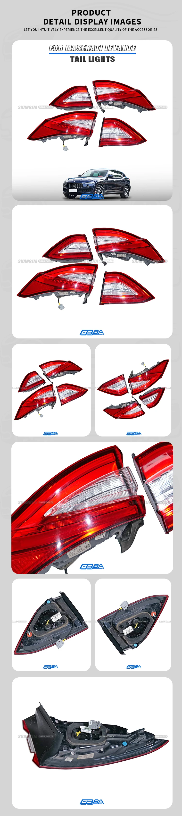 Rear Lamp For Maserati Levante 2017 2021 Set of 4 Brake Plastics Red LED Taillight OE 670106830 670106831 supplier