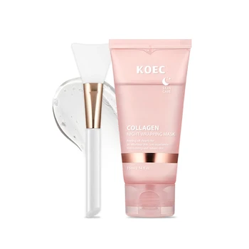 Nicotinamide Peel-Off Facial Collagen Night Wrapping Face Hydrating Moisturizing Cream Shrinking Pores Brush-Cream Cleansing