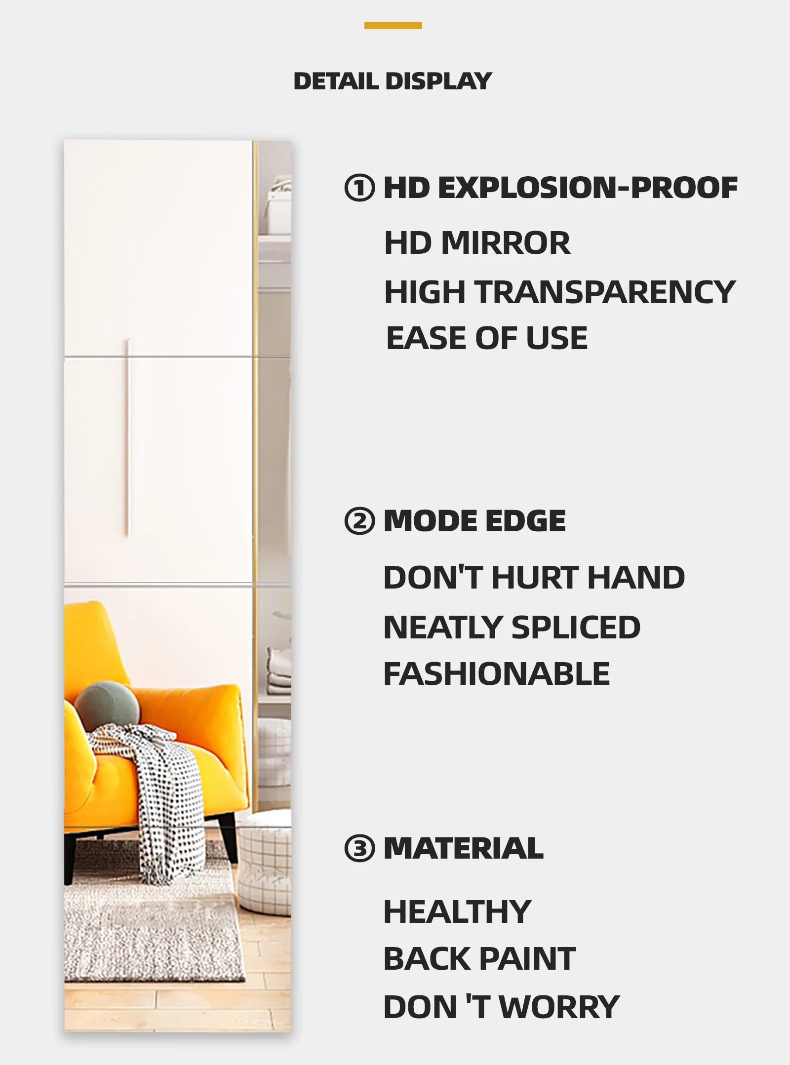 product modern frameless square small sticky wall diy projects mirror self adhesive mirror mosaic decor mirrors for living room college317-5