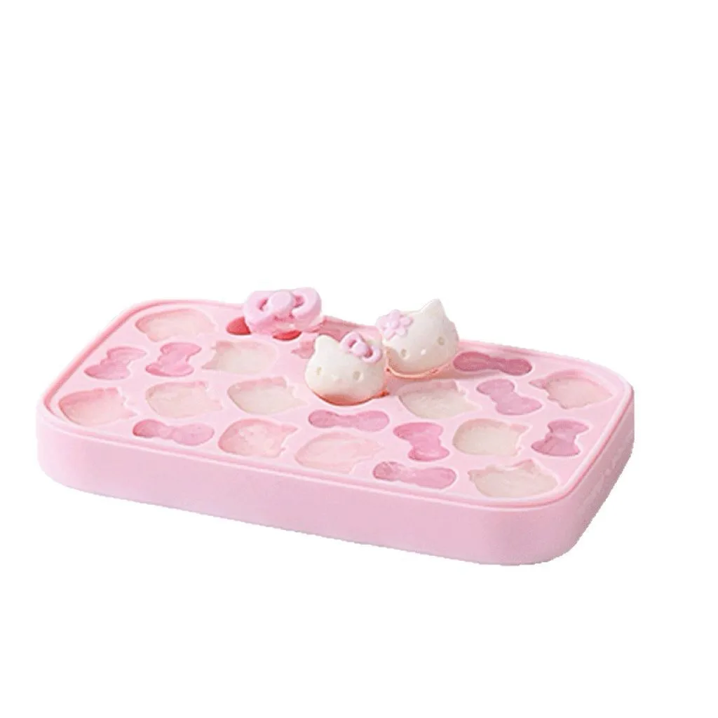 Sanrio Hello Kitty Food Grade Silicone Ice Cube Tray with Storage Box for Home Use-Ice Cream Tools manufacture