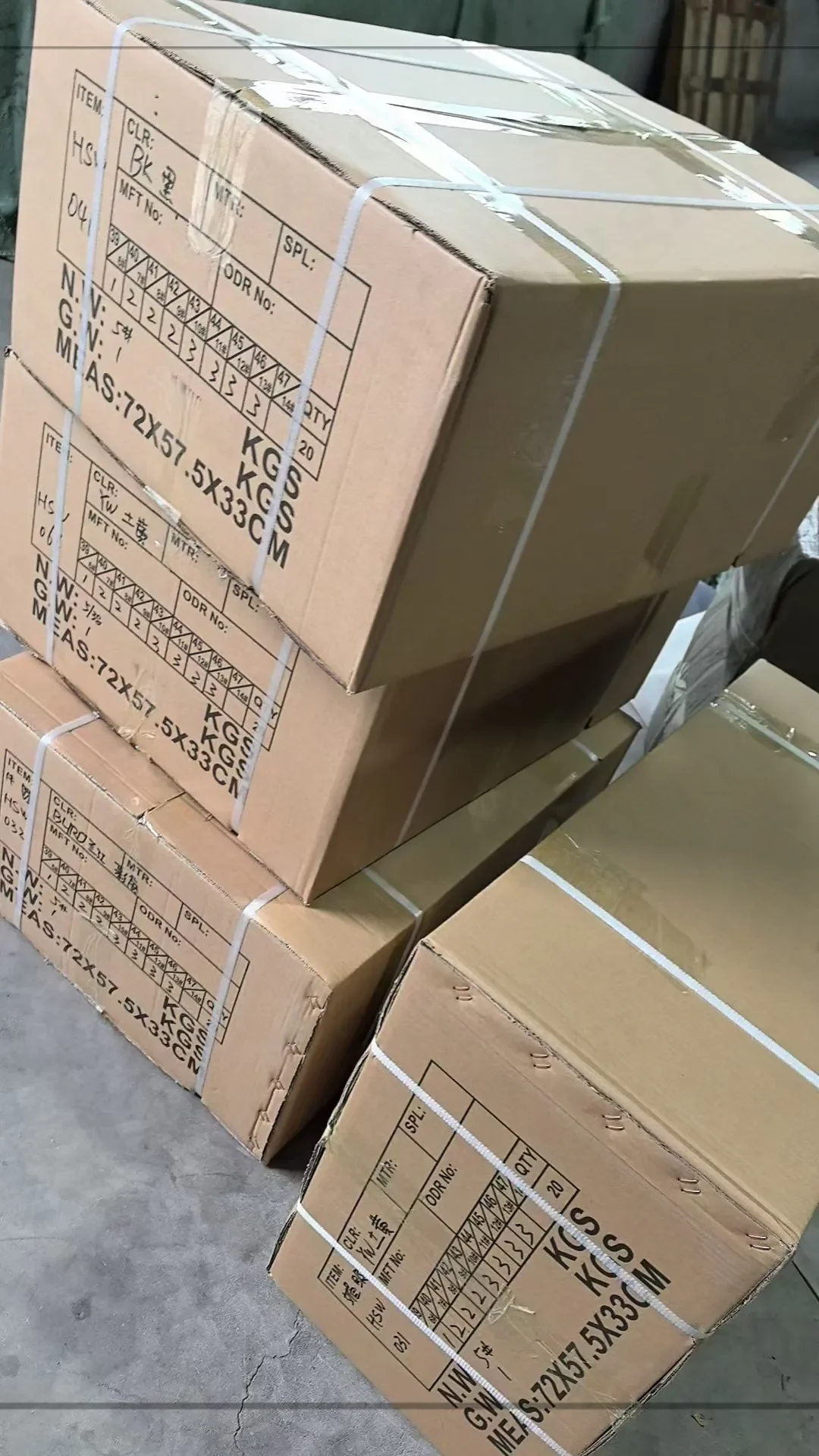 Packaging & shipping specifications