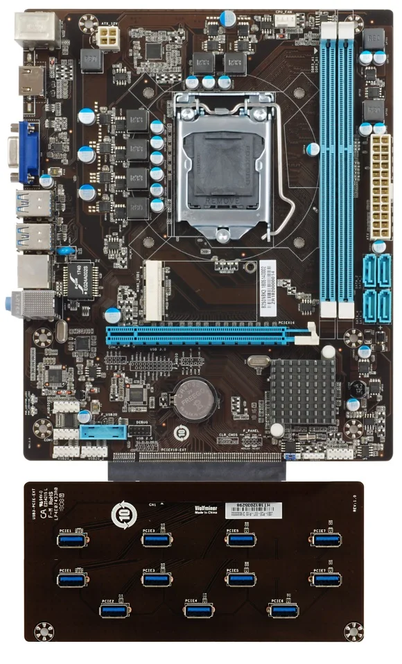 Esonic B250 Gladiators Motherboard Support 12 Gpu Cards