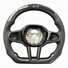 Gray+Perforated Leather+LED+Frame+Carbon Fiber