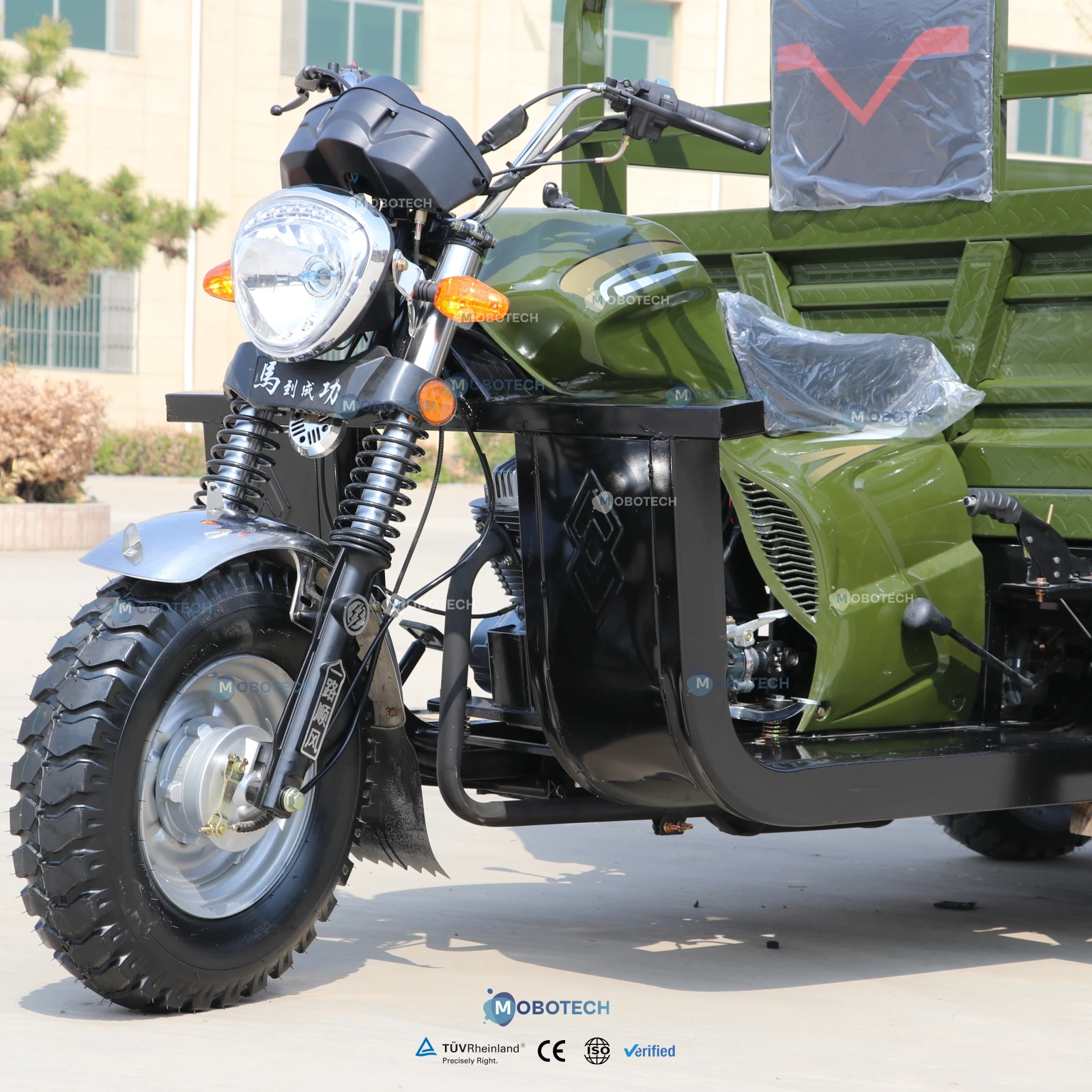 Three-wheeled Motorcycle with Gasoline Engine, Agricultural Dump Air-cooled Tricycle/ Water Cooled Customizable