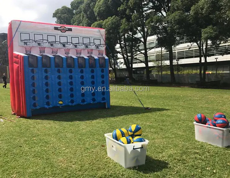 Carnival Sports Interactive Inflatables Connect 4 Basketball Shooting Four Game for Sale