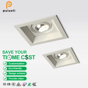 PULUOTI Modern 1-Head White Aluminum Spot LED Cob 7W 3000K Round New Design Indoor Living Room Recessed Spotlight for Home