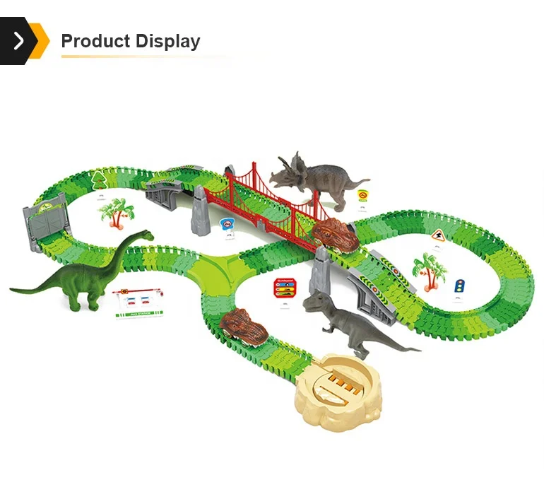 Новый дизайн, высокоскоростная сборка трека «сделай сам», игрушечный автомобиль, набор гоночных треков динозавров, игрушка