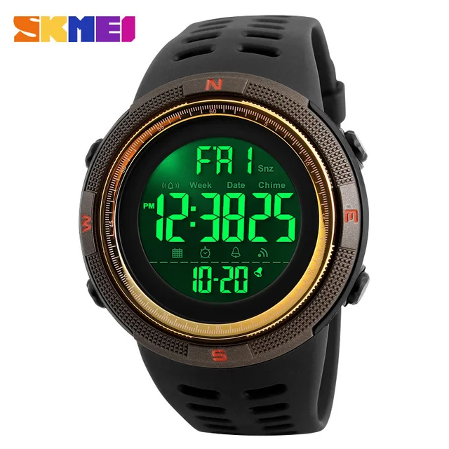 SKMEI 1251 Orologio Sportivo Digitale Uomo – Impermeabile 50m, Cassa XL, Cinturino In Gomma