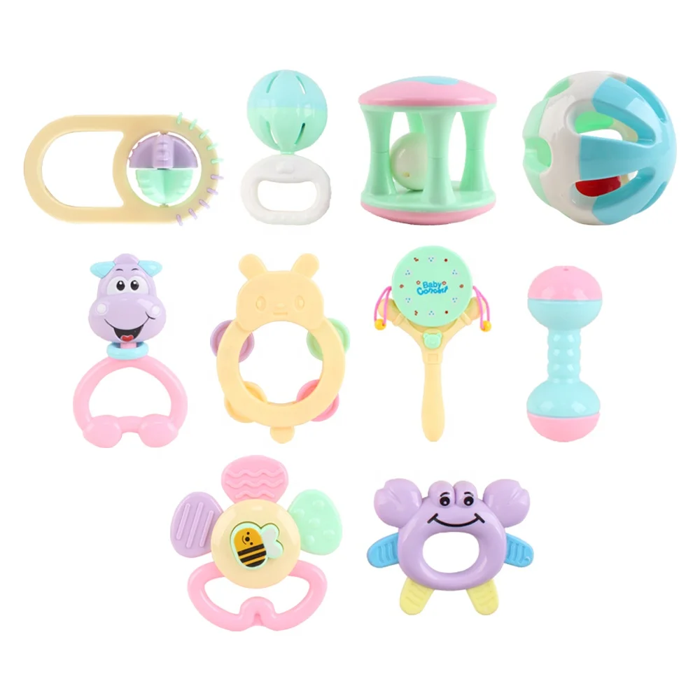 Экологичная пластиковая детская игрушка-погремушка, детская игрушка-колокольчик