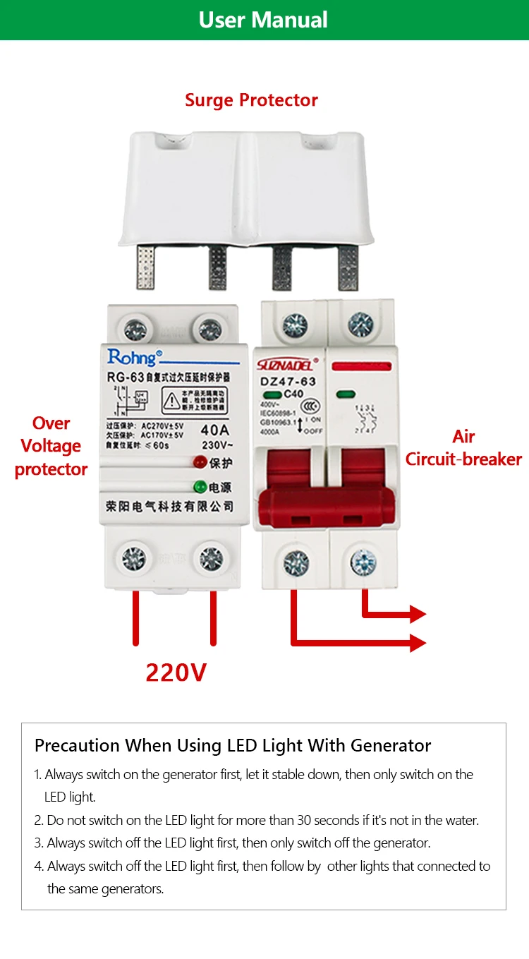 Customized High Power Deep Sea Fishing Attract Light 1000w 2000w 3000w