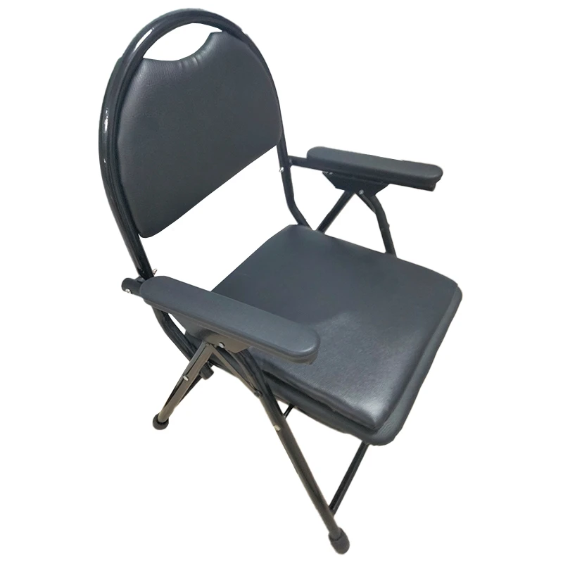 Foldable Commode Chairs for Elderly Disable Bathroom Safety Equipment with Plastic Bedpan Toilet