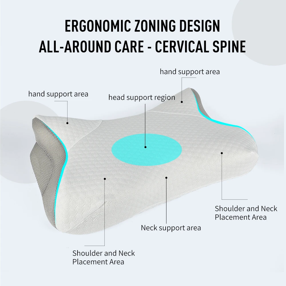 Hot Selling Supports The Cervisaien Oreiller New Patented Natural Traction Bed Anti Wrinkle Cloud Shaped Pillow Cervical Sleep M_voghion.com