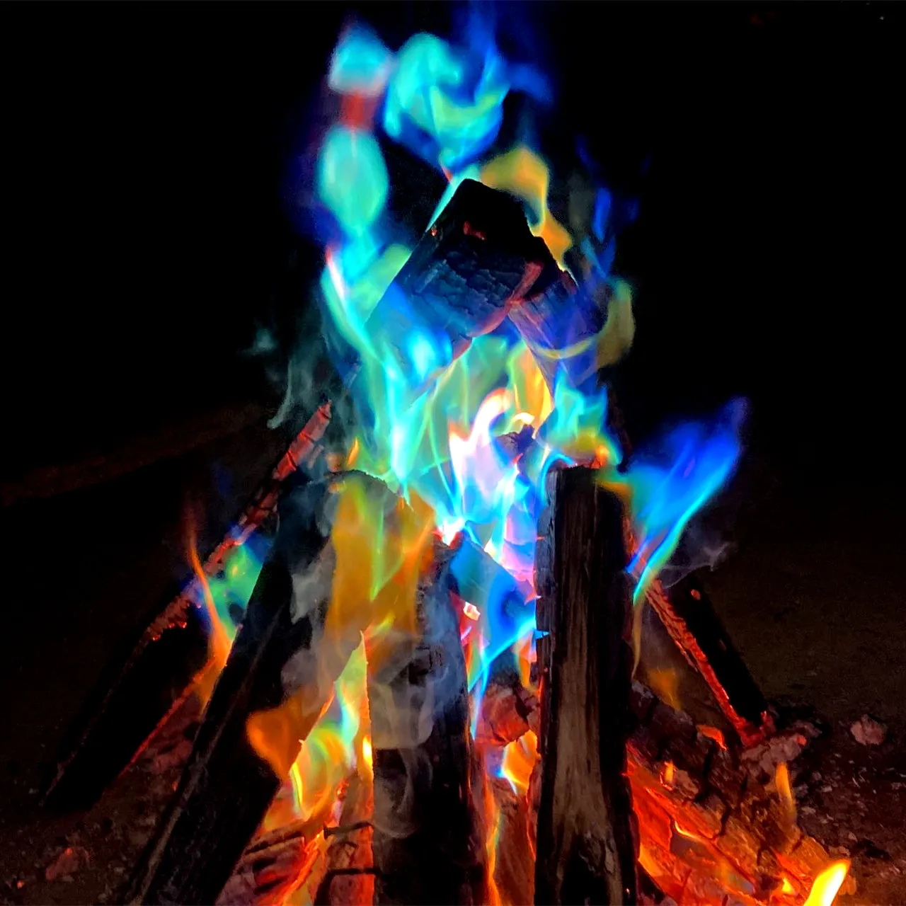 Polvos Colorantes Para Fuego Navaris - 10 Sobres, Llama Colores Arcoíris, Para Chimenea Y Hoguera