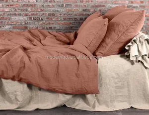 GOTS New Design Eco Friendly Soft Flax Linen Duvet Cover Stone Washed 100% French Linen Bedding Sheet Set