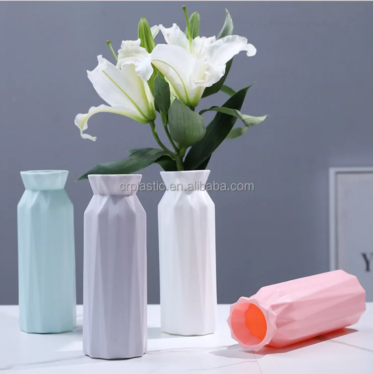Shatterproof Flower Pot Plastic Vases For Home Decoration Antifall