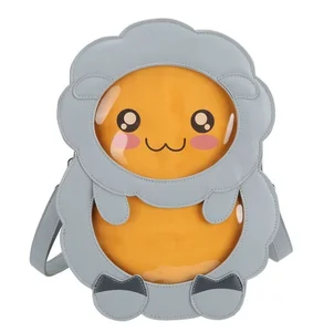 Custom Cute Cat Shape Ita Bag Animal Shaped ITA Backpacks With Printing Convertible Crossbody Pin Display Purse