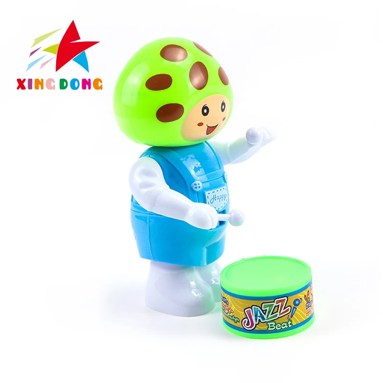 Wholesale custom wind up toys cute mini cartoon boy beat a drum