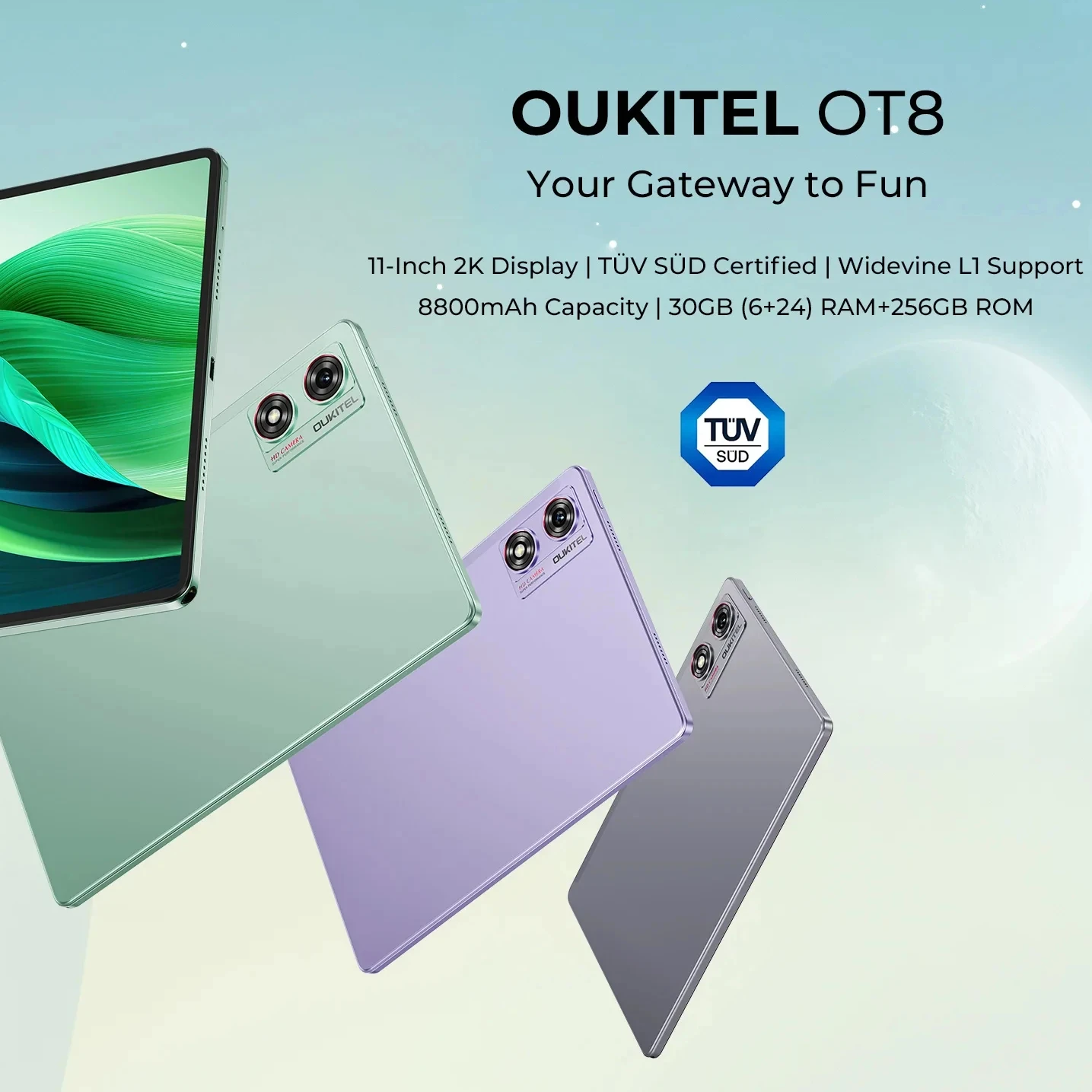 Oukitel Ot8 11 Inch 2k Tablet Pc With 6gb Ram & 256gb Storage