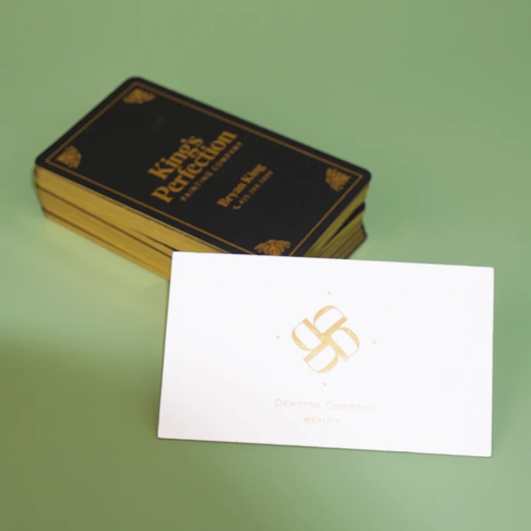 product card production printing high end business card customized embossed white double sided visiting card  with logo-4