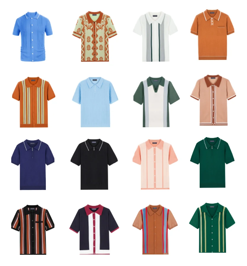 Мужская трикотажная футболка-поло большого размера