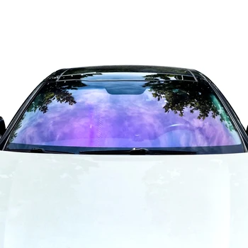 Hot selling Rainbow Sunset Purple Windshield Color Change Vlt 80% Nano Ceramic Solar Chameleon Window Film Car Windscreen