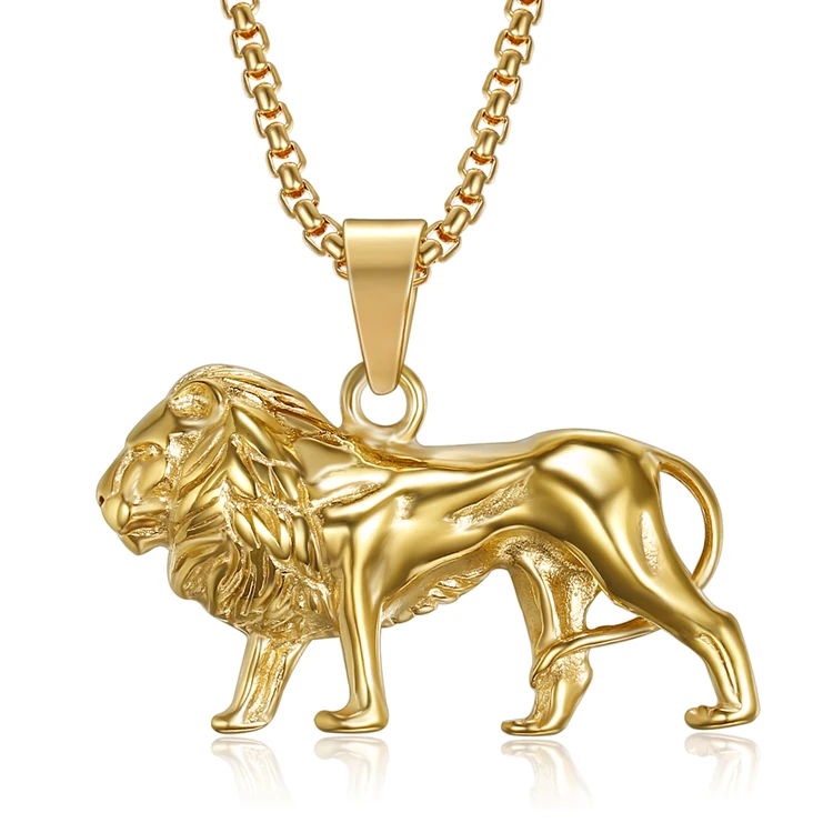 Lion Snake Jaguar Cow Pendant & Rope shops Necklace Stainless Steel NEW