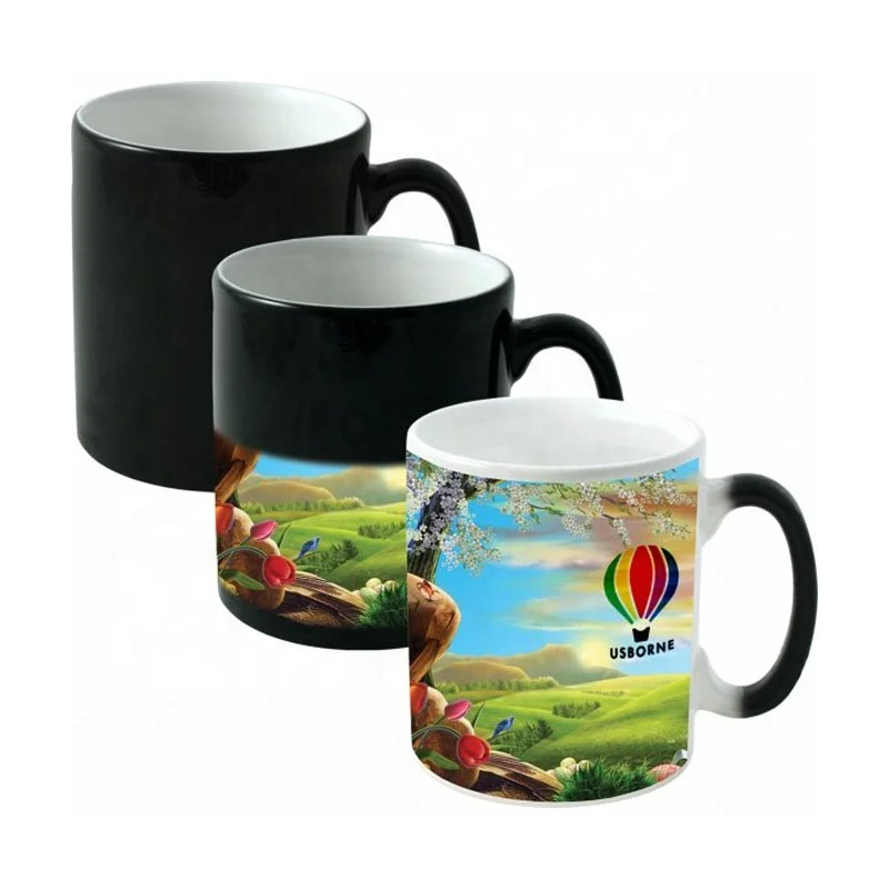 Сублимационная меняющая цвет керамическая чашка Волшебная керамическая кофейная кружка с логотипом