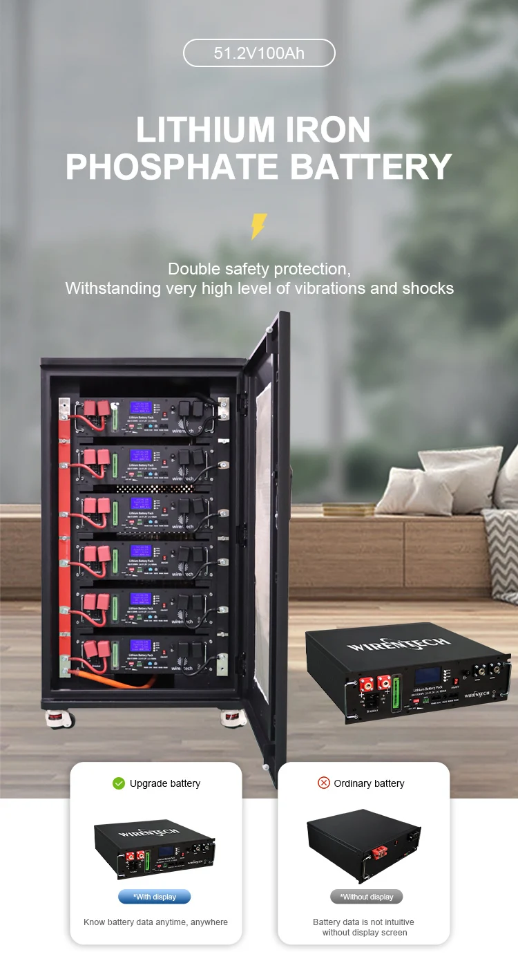 Wirentech Stacked Solar Batteries 48v 51.2v 5kwh 10kwh 25kwh Lifepo4