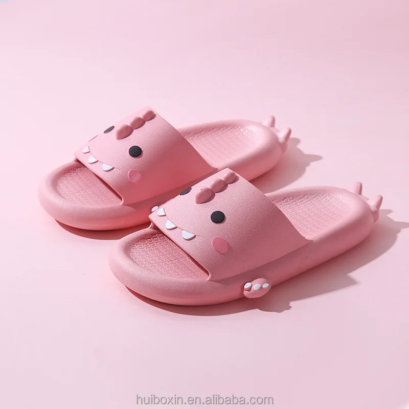 Alibaba Cute Bathroom Slippers Summer Cartoon Cute Dinosaur Shark