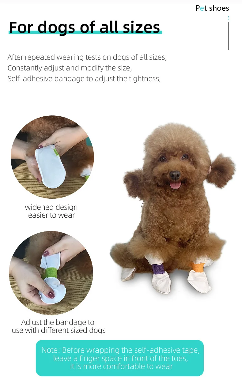 New Disposable Dog Boots Pet Shoes For Dogs Waterproof Non Slip Soft